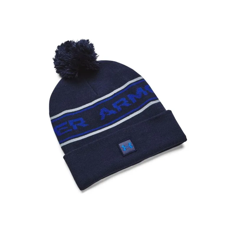 UA Mens Halftime Pom Beanie Navy