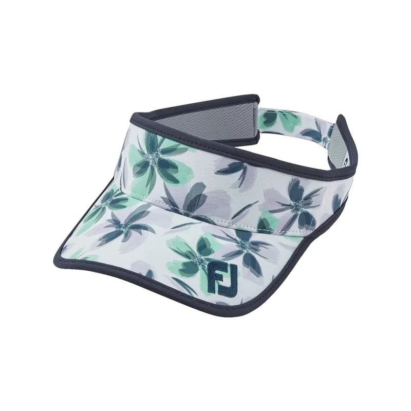 FJ Ladies Visor Floral Navy