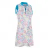 Callaway Chev Floral Dress Printed White