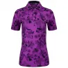 Kjus Women Enya Printed Polo S/S Foxglove/Atlanta Blue