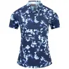 Kjus Girls Printed Polo S/S Icy Blue/Atlanta Blue