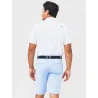 Kjus Boys Golfer Polo S/S \white/Atlanta blue