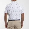 Kjus Men Golfer Polo S/S White/Atlanta Blue