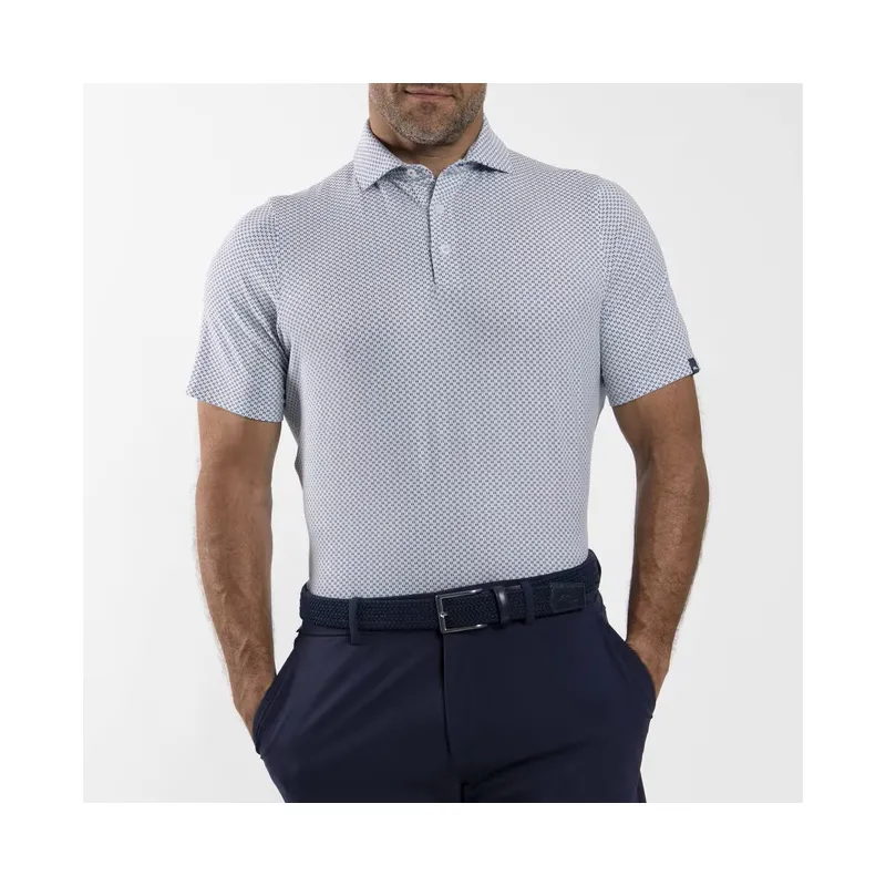 Kjus Men Hollow Prima Polo S/S Powder Blue/Atlanta Blue