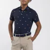 Kjus Boys Golfer Polo S/S Atlanta Blue/Kjus Orange