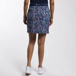 Kjus Women Ice Printed Skort Atlanta Blue/Limoncello