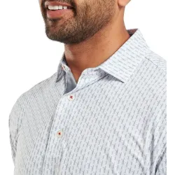 FJ EU Figure Print Lisle White