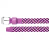 FJ Braided Belt Black/White/Berry